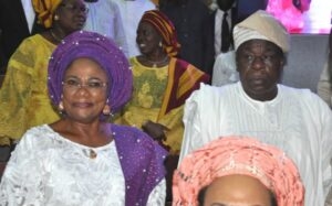 Osun State deputy governor Mrs Titi Laoye Tomori left and her Oyo counterpart Otunba Moses Adeyemo