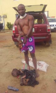 the ritualist with what police called'human vagina...