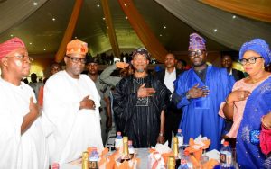 Chief of Staff to Aregbesola, Gboyega Oyetola, left, and others...