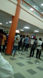Customers of GTB inside Lister Branch Ring Road Ibadan