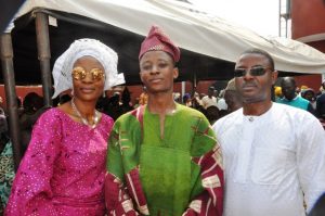 Parents of the Mogaji Mrs Joy Adegbola and Mr Sola Adegbolaproud parents
