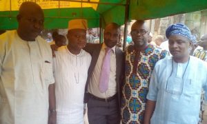 L R Barrister Akeem Barrister Akeem Agbaje Dr Olatunji Mr Wale Olaitan and Mr Olayinka Agboolaon Monday after the burial