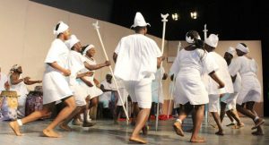 the artistes doing what they know how to do best to honour Aare Gani Adams