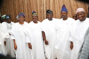 Governor Abiola Ajimobi with colleague governors as the event