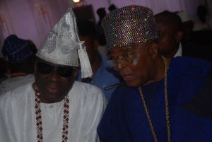L R Oba of Lagos Oba Adeyinka Oyekan and Alake of Egbaland Oba Adedotun Gbadebo