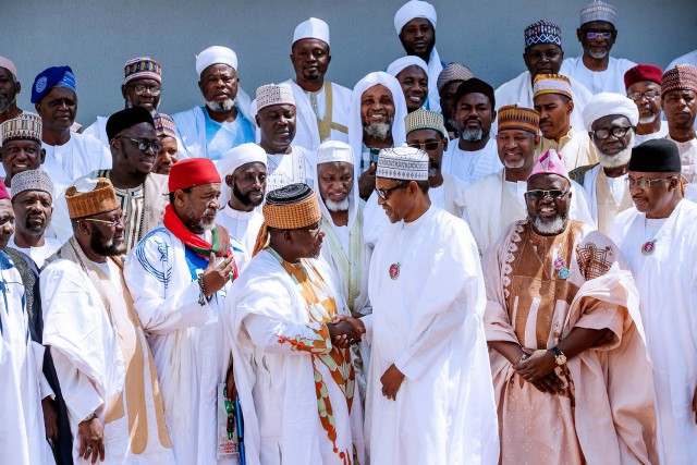 the President with Islamic clerics