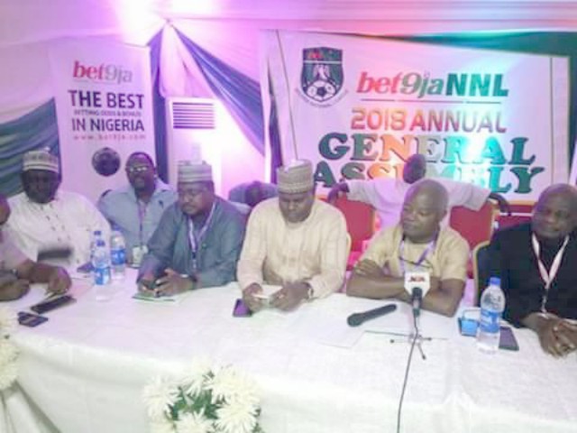 Stakeholders at the Nigeria National Leagues Annual General Meeting AGM that took place at the Nera Hotel in Jabi Abuja on Saturday night