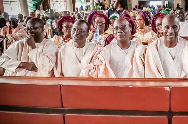 General Oladayo Popoola right with others at the church service