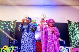 the Ajimobisdisplaying their awardsat the highly successful event