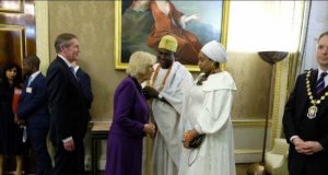 Photos: Ooni, Wife Storm London, Visit British Royalty