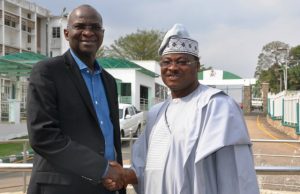 Photo: Ajimobi Plays Host To Works Minister, Raji Fashola