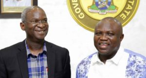 Rumour Mongers Shamed As Fashola Visits Ambode