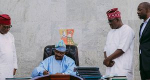 Photo: Ajimobi Signs Oyo’s 2017 Budget
