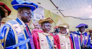 Photo: Ajimobi Bags Honourary Doctorate Degree From Ekiti State University