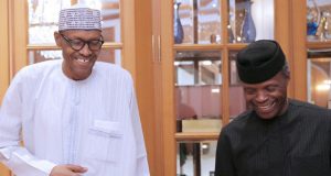 Photo: Buhari In Last Minute Meeting With Osinbajo, Saraki, Dogara