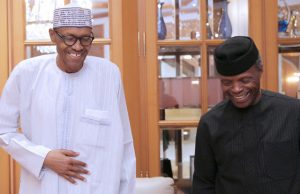 Photo: Buhari In Last Minute Meeting With Osinbajo, Saraki, Dogara