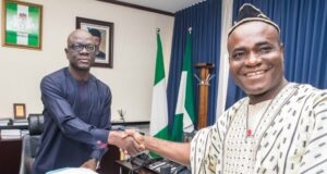 Photo: How 2017 Appropriation Bill Was Received At Aso Rock Ade Ipaye and Enang