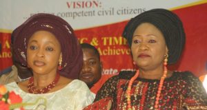 OYOMESI ‘Romances’ Traditional Rulers To Launch Character Education Dr. Bisi Akin-Alabi, left, with Alhaja Bolatito Adebisi