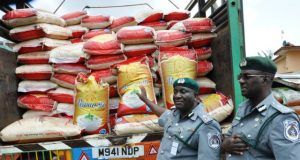 Over N20m Worth Of Imported Rice, Vegetable Oil Intercepted By Oyo/Osun Customs Command Customs Area Comptroller Oyo/osun, Comptroller Udo-Aka Emmanuel (left) and his deputy, Tanko Muhammed Bayero