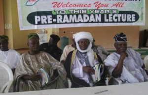 Ibadan Muslim Community Honours Late Azeez Arisekola, Lanihun, Others From the left: Former Governor Rasheed Ladoja, representative of Chief Imam of Ibadan land, Shiek Alaga and Chairman, Ibadan Muslim Community, Chief Mustapha Bayo Oyero at the event