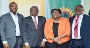 ‘In 12 Years, SNEPCo’s Bonga Has Delivered 702m Oil Barrels For Nigeria’ L-R: General Manager, Deep-water Production, Shell Nigeria Exploration and Production Company (SNEPCo), Effy Okon; Managing Director, Bayo Ojulari; Communications Manager, Sola Abulu; and Business Relations Manager, Alan Udi; at the press conference…on Tuesday….