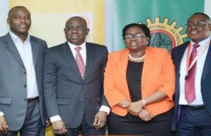 ‘In 12 Years, SNEPCo’s Bonga Has Delivered 702m Oil Barrels For Nigeria’ L-R: General Manager, Deep-water Production, Shell Nigeria Exploration and Production Company (SNEPCo), Effy Okon; Managing Director, Bayo Ojulari; Communications Manager, Sola Abulu; and Business Relations Manager, Alan Udi; at the press conference…on Tuesday….