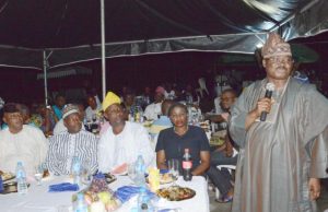 Iftar: Ajimobi ‘Breaks Fast’ With Media Chiefs L-R: Assistant Director of News, NTA Ibadan Zonal Station, Mr. Demolu Okuneye; Zonal Director, FRCN Ibadan Zonal Station, Alhaji Mohammed Bello; General Manager, Amuludun FM, Ibadan, Mr. Denrele Ajisefinni; Zonal Director, Broadcasting Monitoring, National Broadcasting Commission, Ibadan Zonal Office, Miss Olajumoke Coker; and Oyo State Governor, Senator Abiola Ajimobi…at the event…