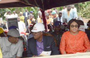 Ajimobi Records Another Feat, Begins Construction Of N70b Ibadan Circular Road L-R: Oyo State Deputy Governor, Chief Moses Adeyemo; the Governor, Senator Abiola Ajimobi; and his wife, Florence, during the flag-off of the construction of the first phase of Ibadan circular road, at Badeku Village, Off Ibadan-Ile-Ife expressway, Ibadan... on Friday
