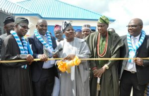 Photo: Ajimobi Inaugurates Saki Milk Collection Centre From the left: Board chairman, FrieslandCampina WAMCO Nigeria PLC, Moyo Ajekiigbe, MD, Ben Largat, Gov. Abiola Ajimobi of Oyo state, Bagi of Sakiland, Alh. Rasheed Adegoke and Operations Director, FrieslandCampina WAMCO Nigeria PLC, Doyin Ashiru at the event…