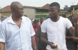Why NYSC ‘Allowee’ Should Be Increased – Fayose ...Governor Ayodele Fayose with an NYSC member during a recent encounter...