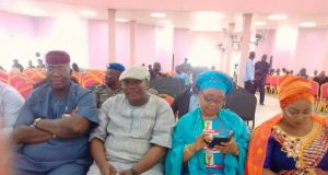 Osun Senatorial Primaries: Blow By Blow Account Of How Candidates Emerged From left: APC candidate, Senator Mudasiru Hussain, Osun House of Assembly Speaker, Rt. Hon Najeem Salaam, Member of House of Representatives, Mrs. Ayo Omidiran and Osun Commissioner for FCT matters, Idiat Babalola