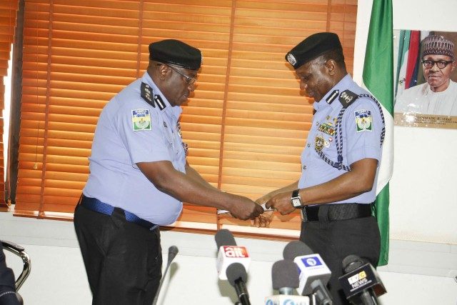 IGP Ibrahim Idris, right, with DIG Dagala during the official presentation of the declaration…