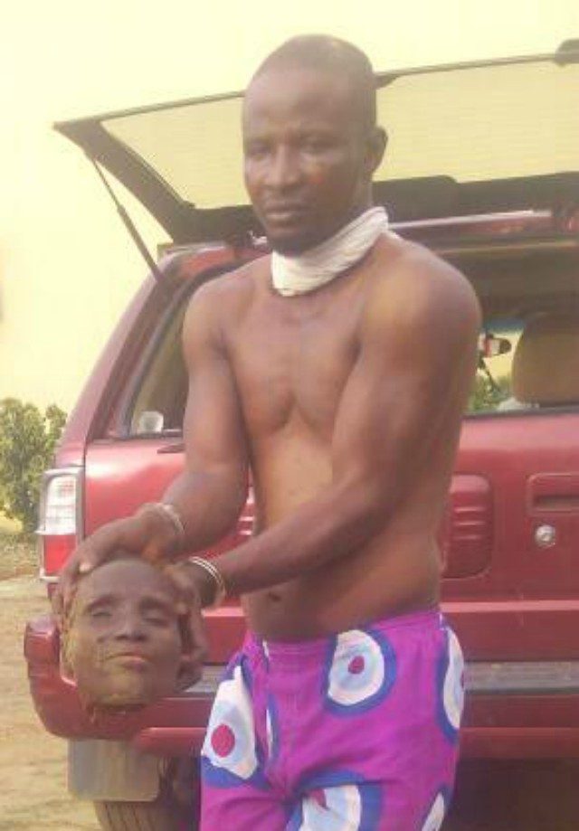...the ritualist with the human head...
