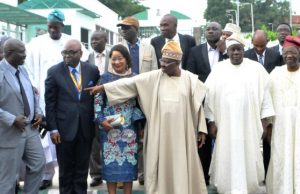 Ajimobi Urges Striking LAUTECH Workers To Return To Work L-R: Oyo State Commissioner for Education, Science and Technology, Prof. Adeniyi Olowofela; Secretary to the State Government, Mr. Olalekan Alli; Chairperson, Oyo State Education Trust Fund, Chief Onikepo Akande; and State Governor, Senator Abiola Ajimobi, after the inauguration