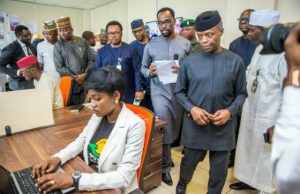 Osinbajo Takes Time Off To Visit N-Power Situation Room Acting President Yemi Osinbajo...inside the Situation Room of N-Power...