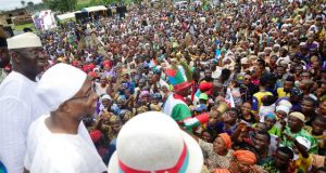 Aregbesola’s Lamentation: ‘It’s Shameful That Isiaka Adeleke’s Brothers Are Using His Death To Manipulate Ede People’s Minds APC's candidate, Mudashir Husein, Goveror Rauf Aregbesola and others during the mega rally in Ede...