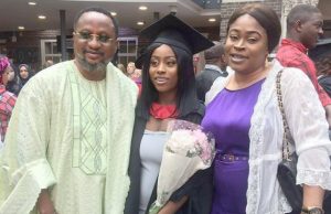 Dele Taiwo’s Daughter Bags Law Degree From Middlesex University The Law graduate, Dorcas with her proud parents, Dele and Bukola Taiwo…the Dad wrote on his Facebook page that ‘Praise the Lord with me, I feel blessed’…