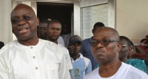 Ekiti Guber 2018: How I Plan To Defeat Fayose’s Candidate – Segun Oni Governor Ayodele Fayose, left, with one of his predecessors, Chief Segun Oni...
