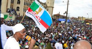 Osun Bye-Election: Aregbesola Leads Others To Ejigbo For Mega-Rally Governor of Osun State, Ogbeni Rauf Aregbesola, with the candidate of All Progressive Congress (APC), for the Osun West Senatorial By-Election, Senator Mudashir Husain, at the mega-rally held in Ejigbo on Monday…