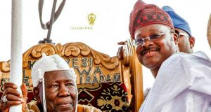 Olubadan Declaration Review: Oyo Govt Reacts, Says It Has Nothing To Do With Politics ...The Olubadan of Ibadan, Oba Saliu Adetunji, left, with Governor Abiola Ajimobi...(qed.com photo)