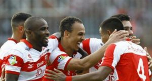 How Osaze’s Goal Lifted Madura Utd Odemwinge Osaze, middle, celebrating victory...