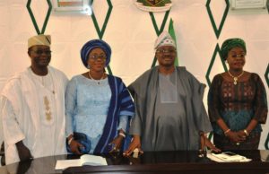 Photos: Ajimobi Inaugurates SUBEB, TESCOM, Other Boards SUBEB members with Gov Ajimobi