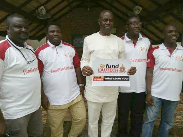 Engineer Seyi Makinde with the FUNDLAUTECH team...on Saturday...