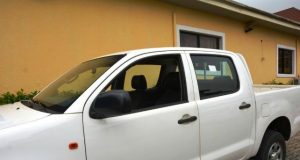 How EFCC’s Office Was Attacked By Unknown Gunmen One of EFCC's Hilux vans with bullet hole...