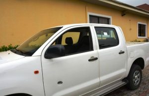 How EFCC’s Office Was Attacked By Unknown Gunmen One of EFCC's Hilux vans with bullet hole...