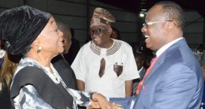 Ajimobi To FG: Unbundle Some Of The Responsibilities In Your Care L-R: First female Senior Advocate of Nigeria, Chief Folake Solanke; Chief of Staff to Oyo State Governor, Dr. Gbade Ojo; and the Governor, Senator Abiola Ajimobi, at the 57th Annual General Conference of the Nigerian Bar Association, in Lagos... on Wednesday…