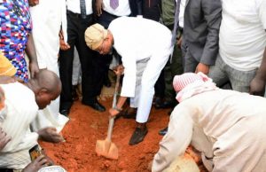 Mother’s Demise: Ooni, Osun Assembly Commiserate With Aregbesola Governor Rauf Aregbesola...performing the last duty for his late mother after the burial in Ilesa on Tuesday...