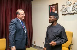 When Osinbajo Met With IMF’s Mission Chief For Nigeria Acting President Yemi Osinbajo, SAN, left with Amine Mati, Senior Resident Representative and Mission Chief for Nigeria, International Monetary Fund (IMF)…