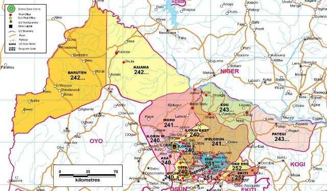 Map of Kwara state