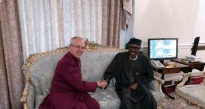 Read What Archbishop Of Canterbury Told Buhari On Friday President Muhammadu Buhari, right, with the Archbishop...